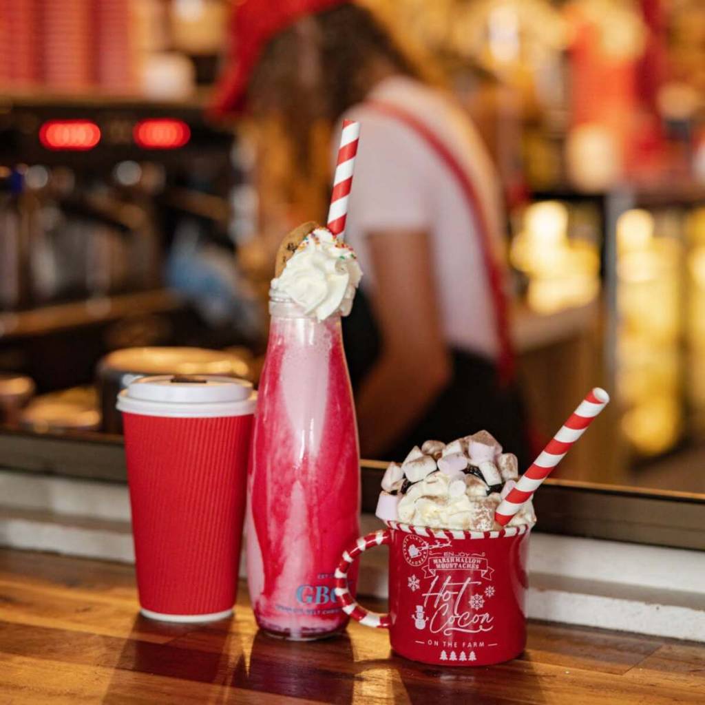 Granite Belt Christmas Farm christmas in july hot chocolate milkshake