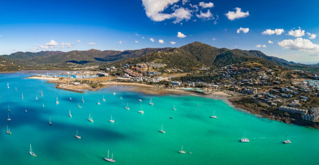 airlie beach aerial view queensland