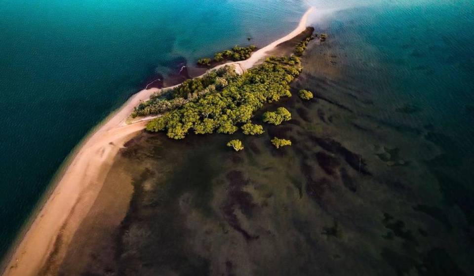You can you only reach this uninhabited conservation island by crossing a stunning sand bridge at low tide