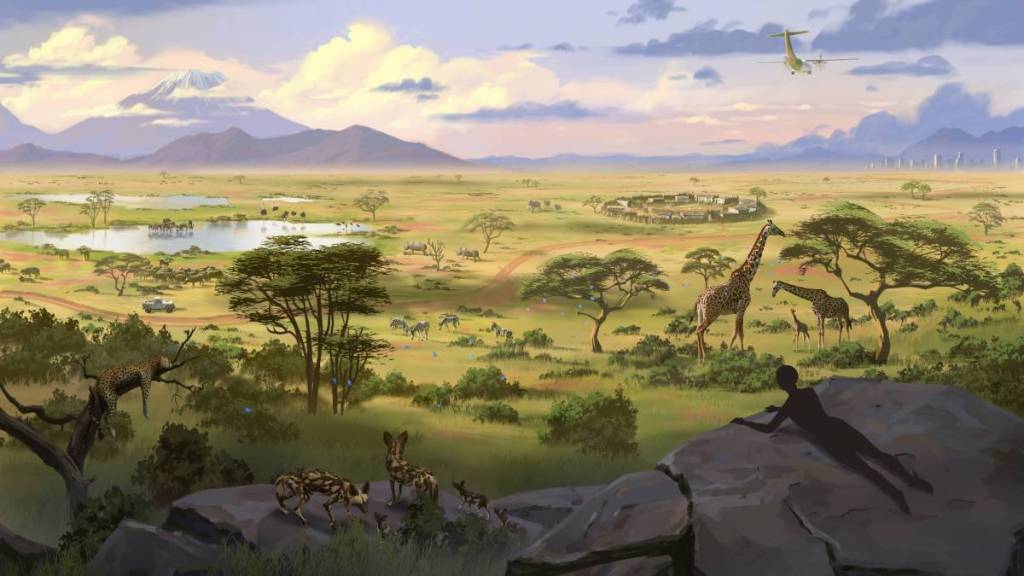 A wide shot of the Serengeti in Life Chronicles.