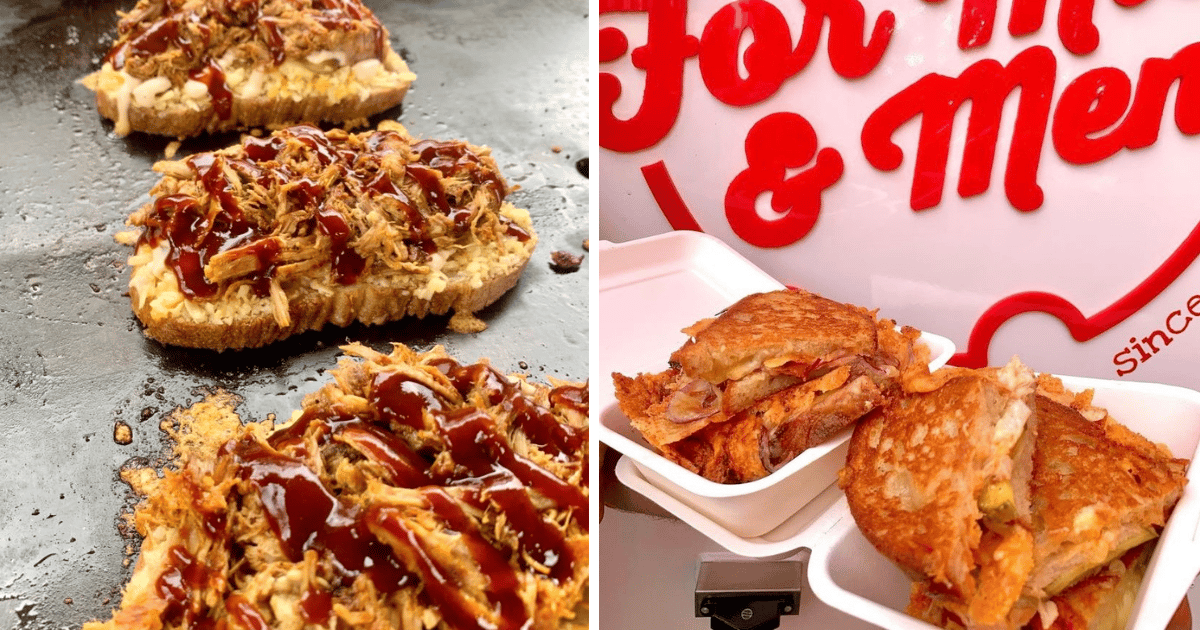 For Mice & Men Bristol Food Stall Serving Gooey Cheese Toasties