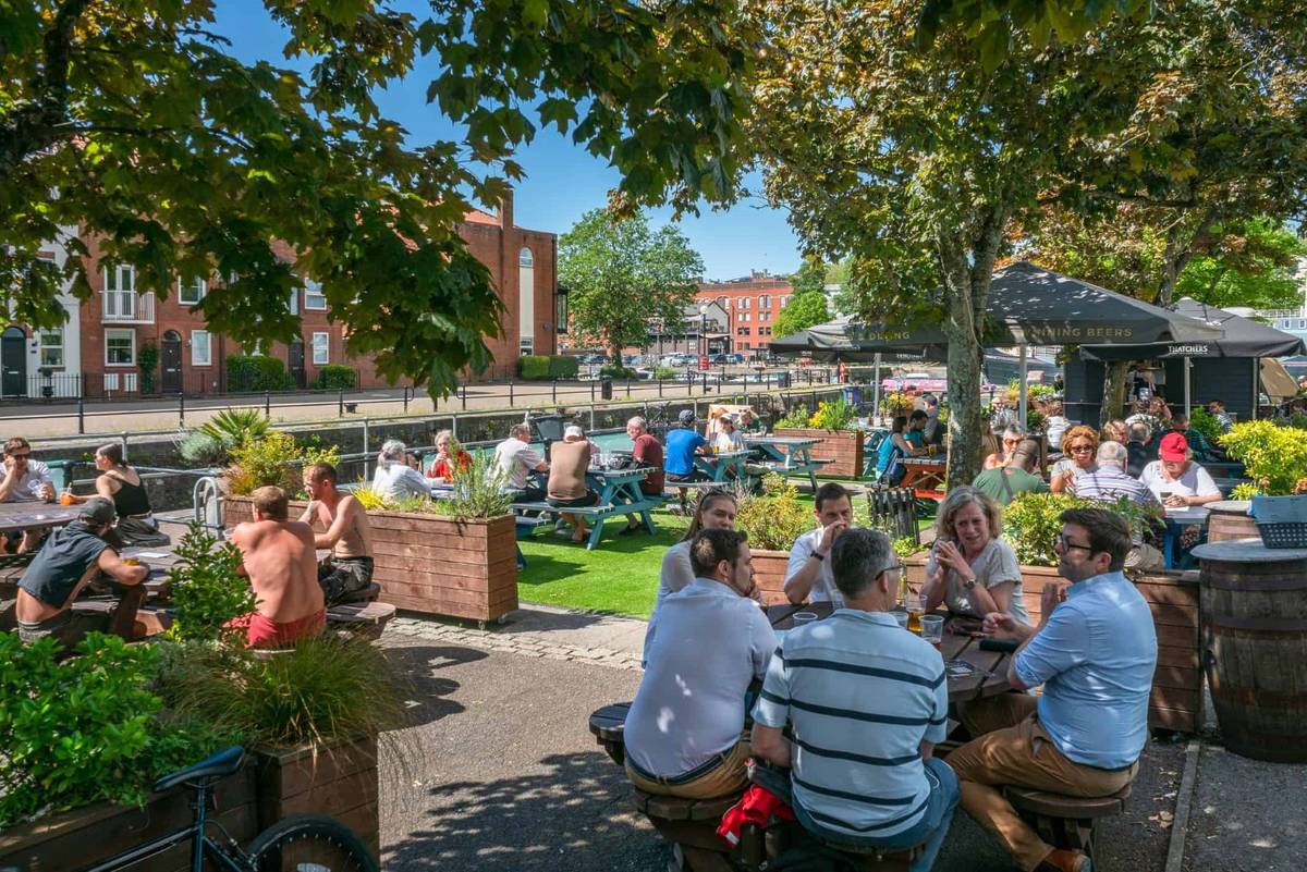 The Ostrich one of the best beers gardens in Bristol