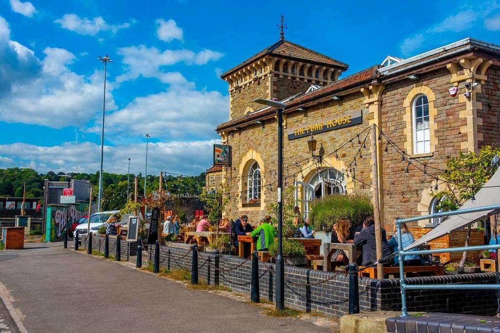 Pump house at Avon in English town Bristol