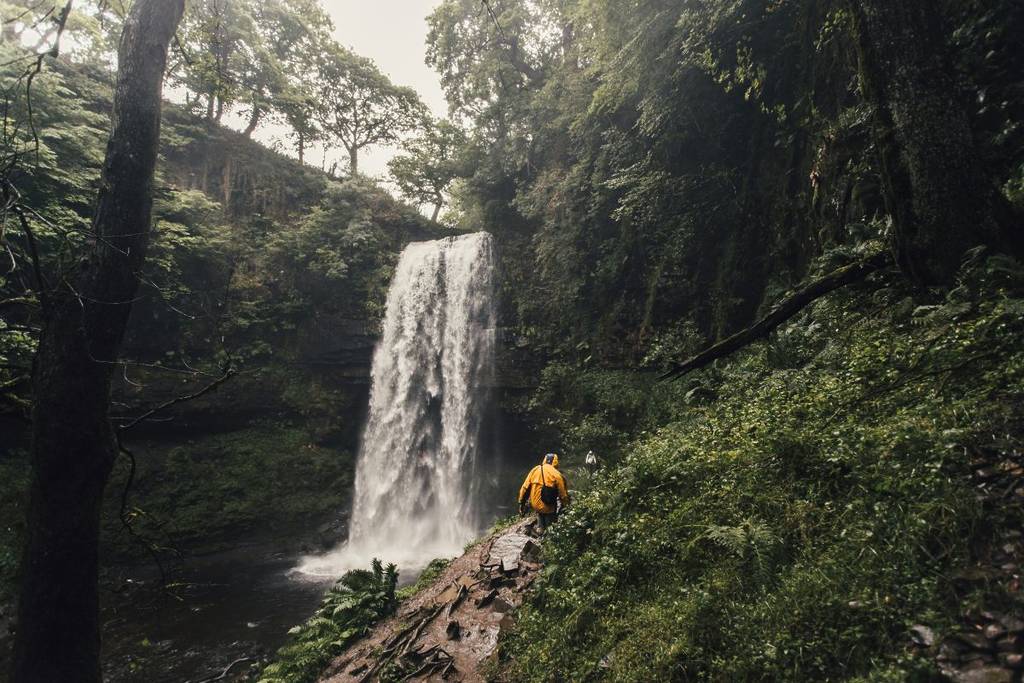 A waterfall in Wales