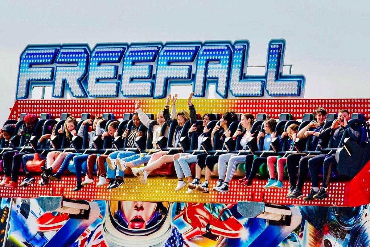 Freefall ride at Funderworld
