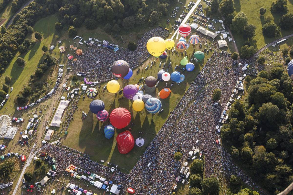 Bristol International Balloon Fiesta, from above