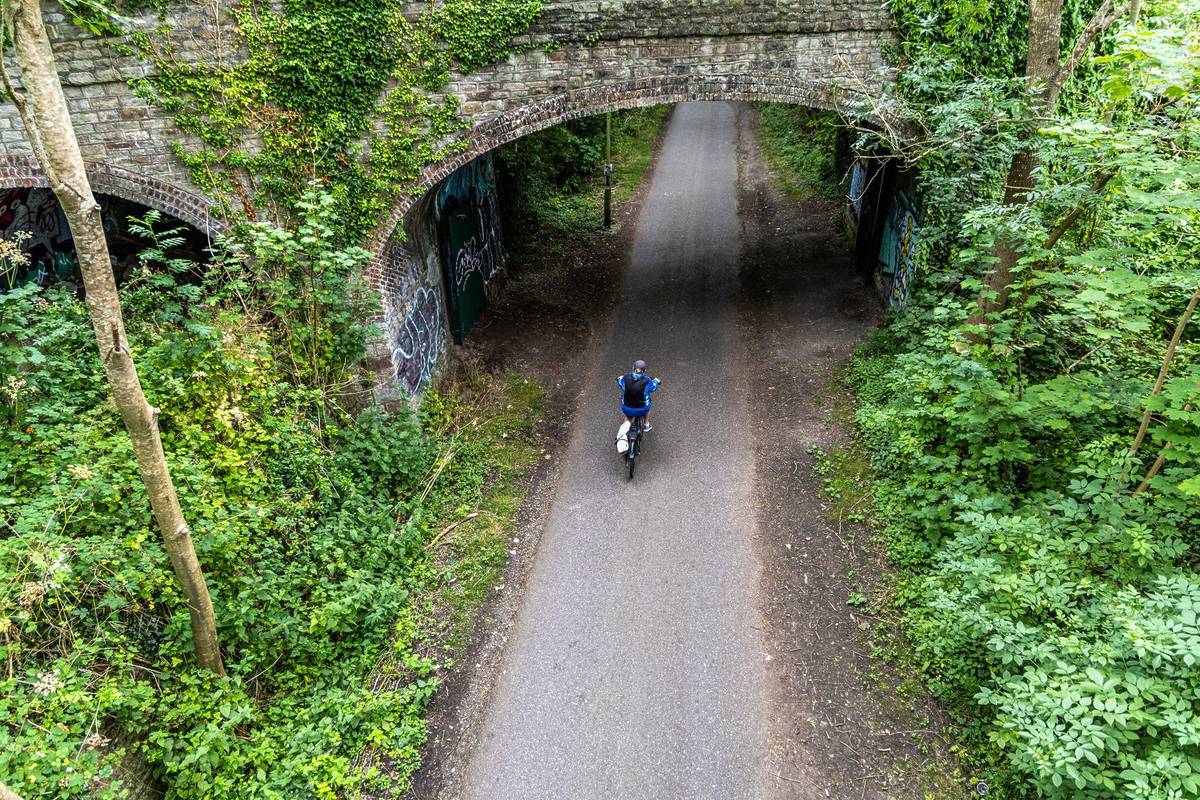 Bristol Course of old railway line now turned into the Bristol to Bath Cycle Path