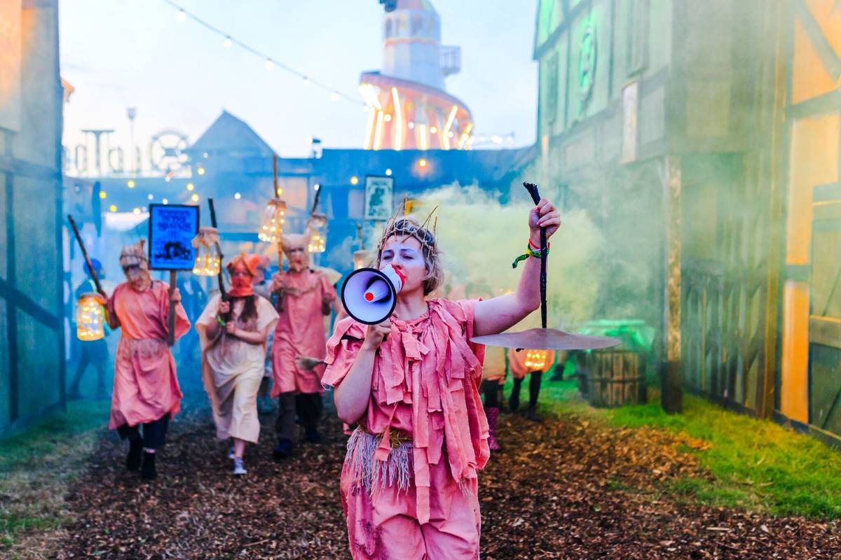 Invisible Circus at a festival
