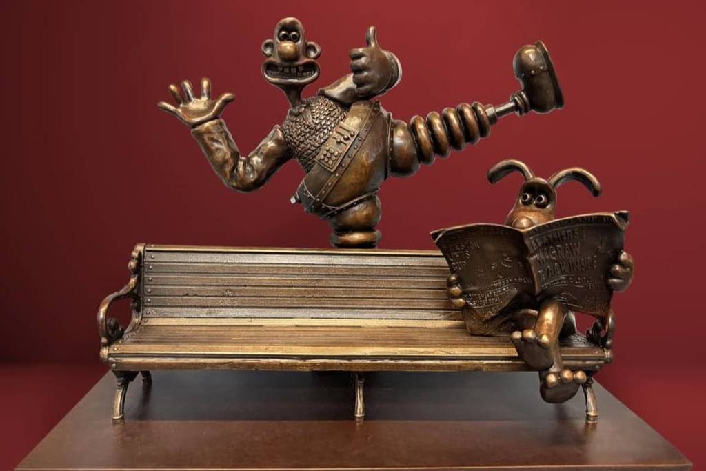 Bronze plated Wallace & Gromit