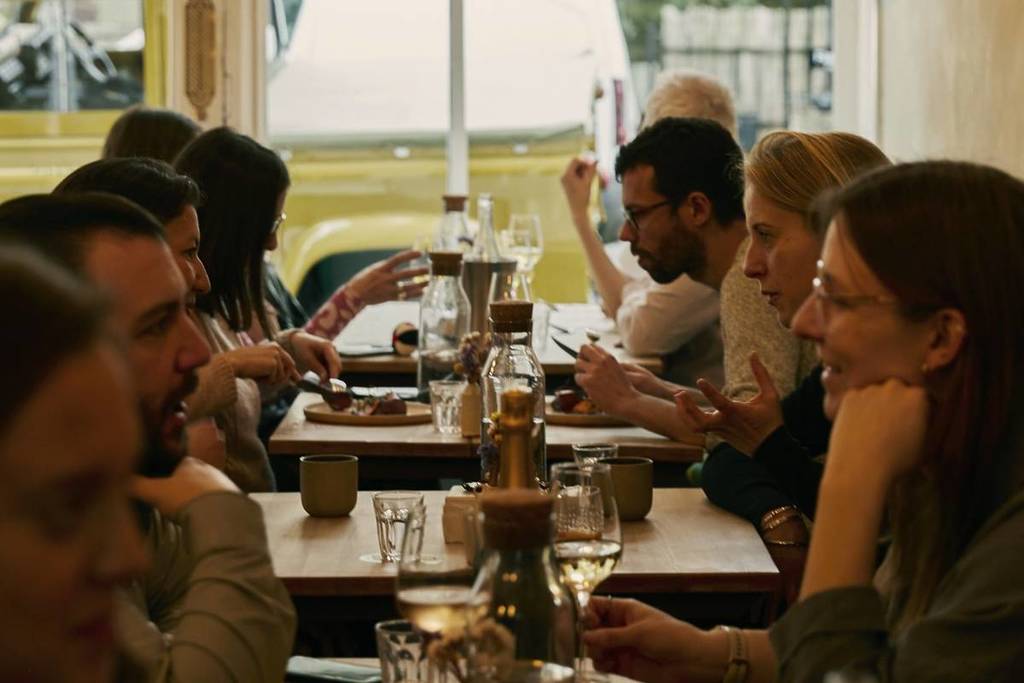 Tables of people eating at Wilsons