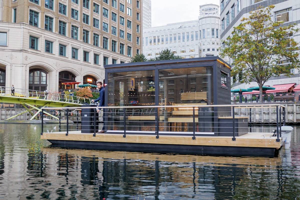 A Skuna Boats' sauna boat