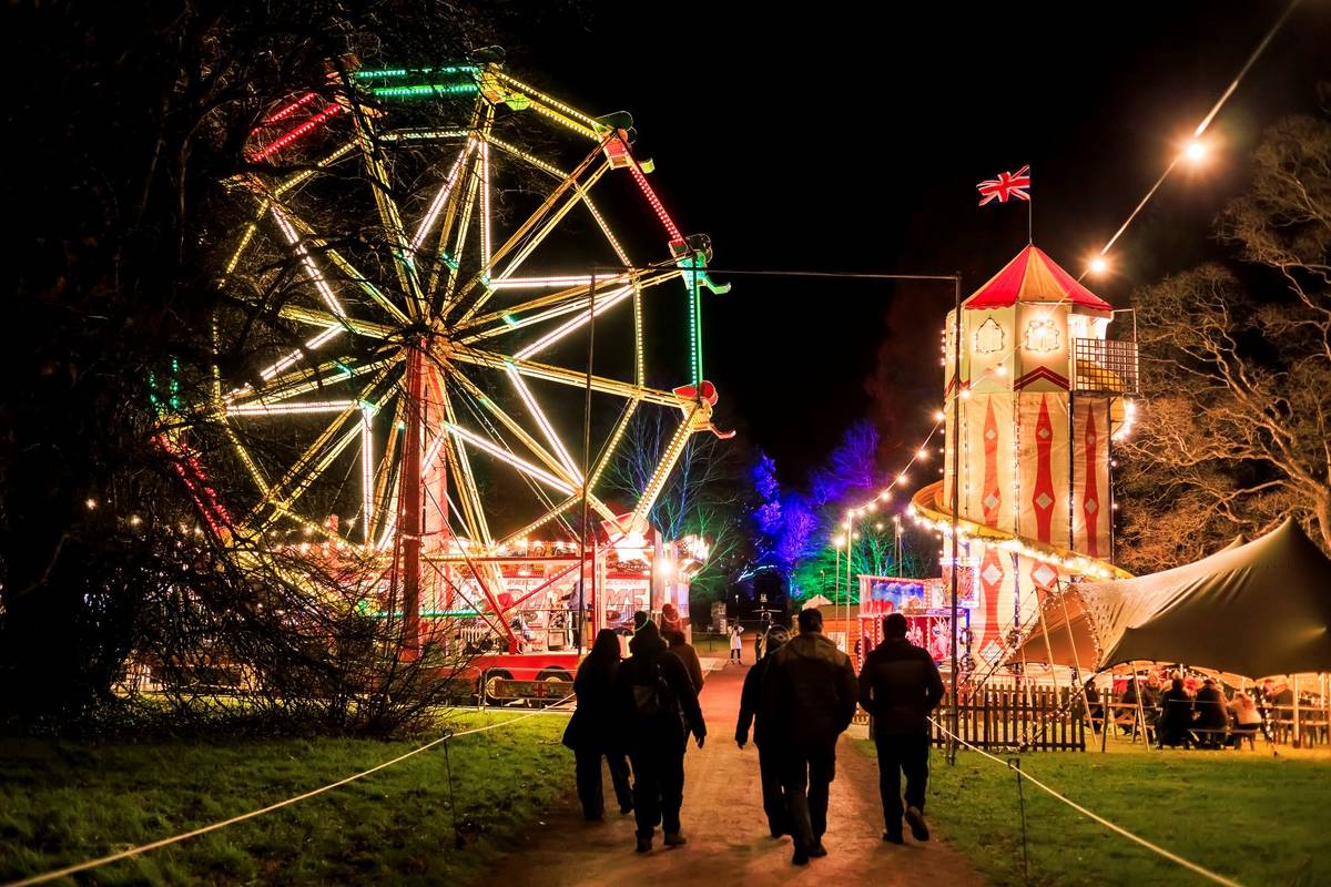 Westonbirt at Christmas ferris wheel