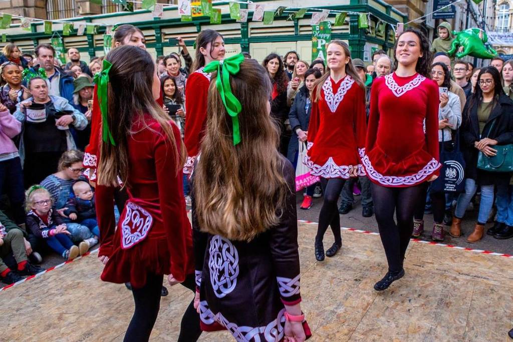 Irish dancers performing W.E. Irish St. Patrick’s Fleadh Cheoil