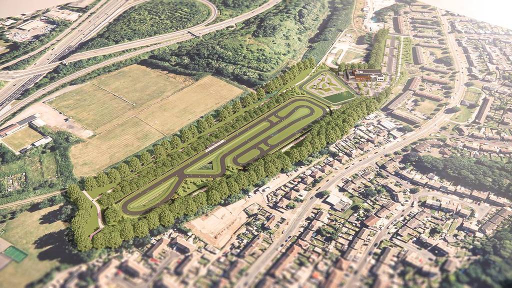 Visualisation of Bristol Regional Cycling Hub - site aerial