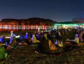 Take A Class Watching Thousands Of Holiday Twinkling Lights At Starlight Yoga