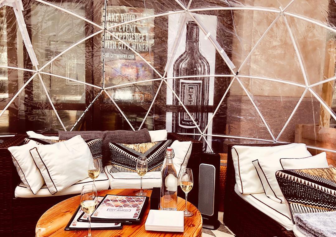 Heated Wine Domes Return to Chicago Riverwalk Secret Chicago
