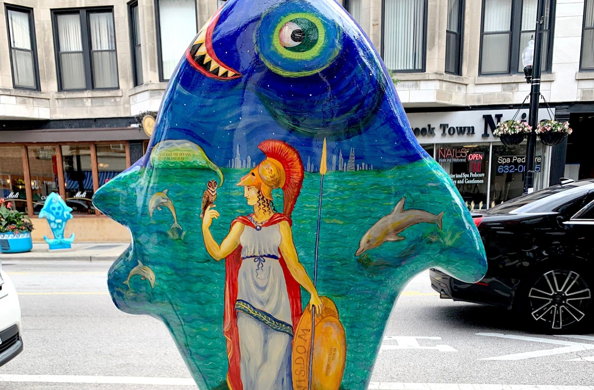 Fanciful Fish Sculptures Have Taken Over Greektown As Part Of A New
