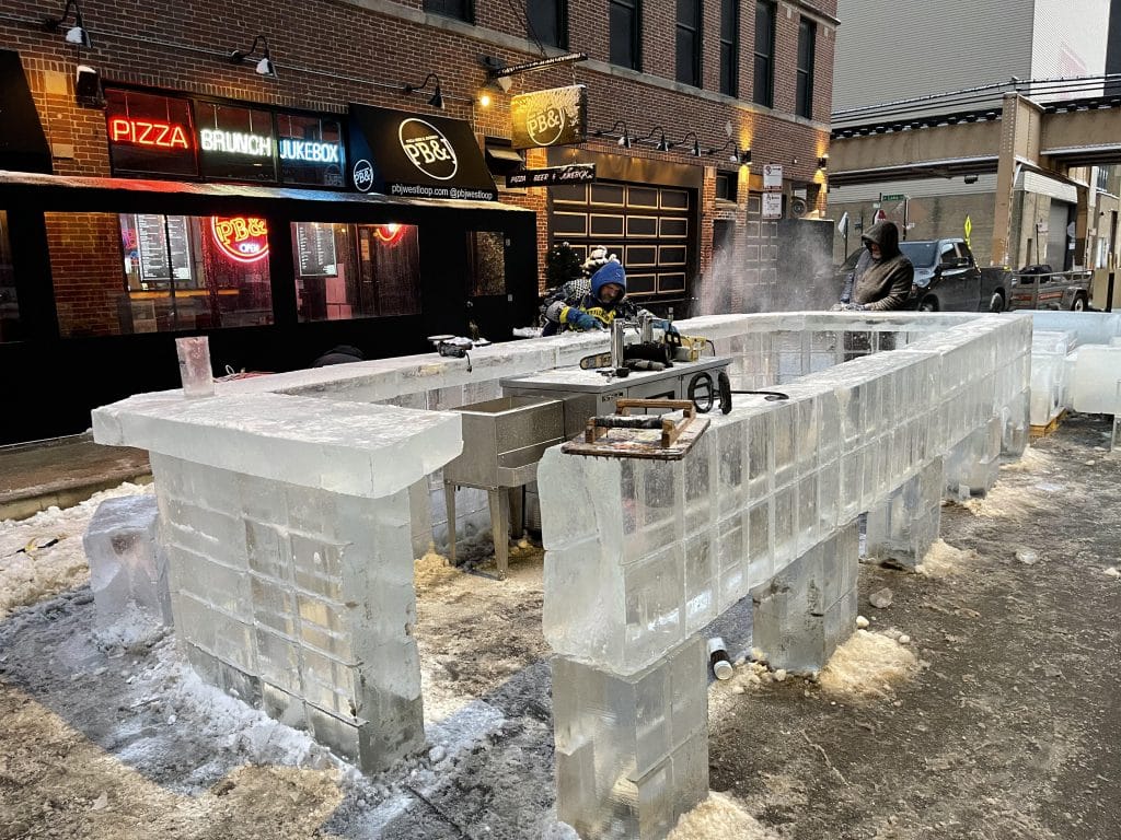 A RealLife 400Pound Outdoor Ice Igloo Is Coming To West Loop