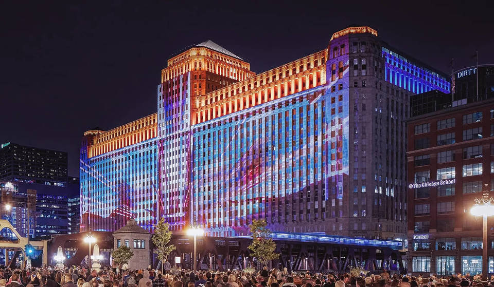 Merchandise Mart’s Stunning Art Projections Return To The Riverwalk Tonight