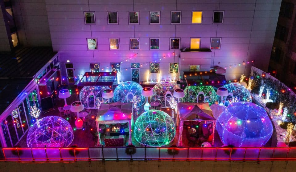 Heated Igloos Have Returned To The Godfrey Hotel Rooftop For Its Winter Wonderland Experience