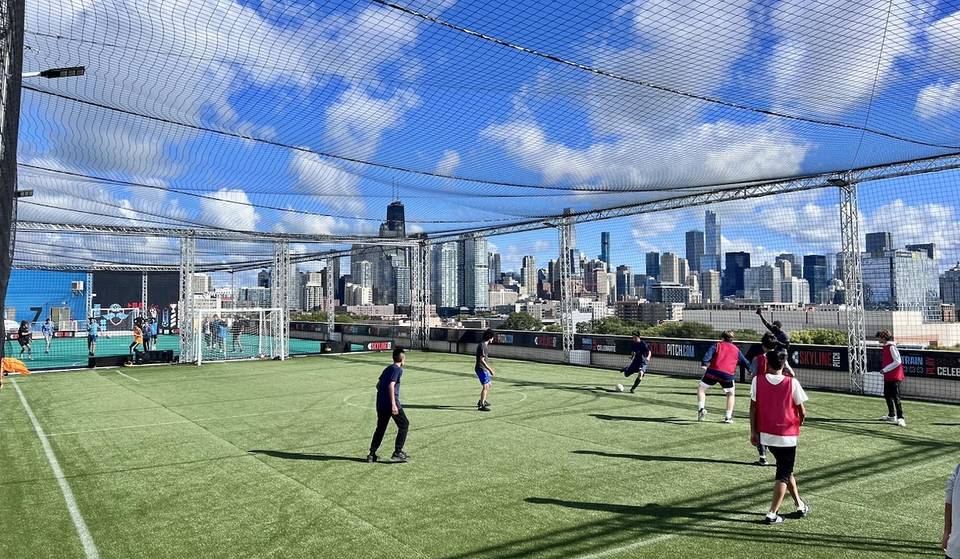 Play Soccer In The Sky At Chicago&#8217;s First-Ever Rooftop Soccer Pitch