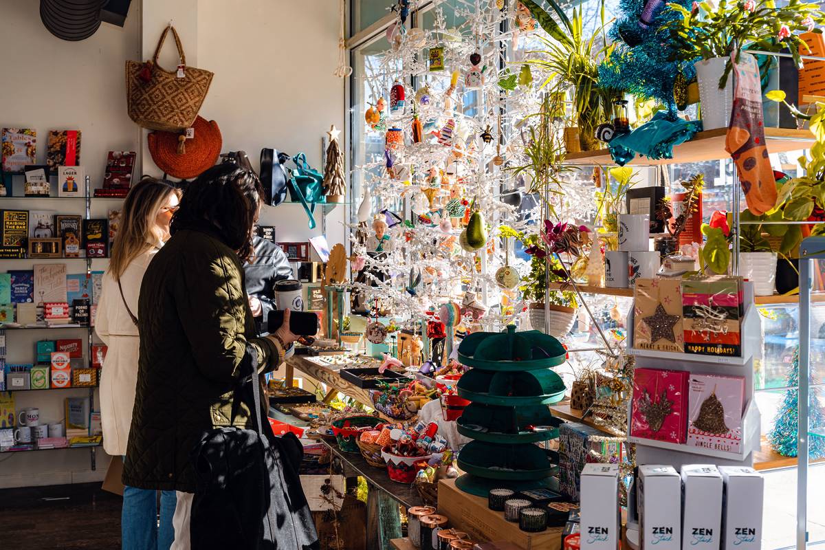 people shopping in a store in west town
