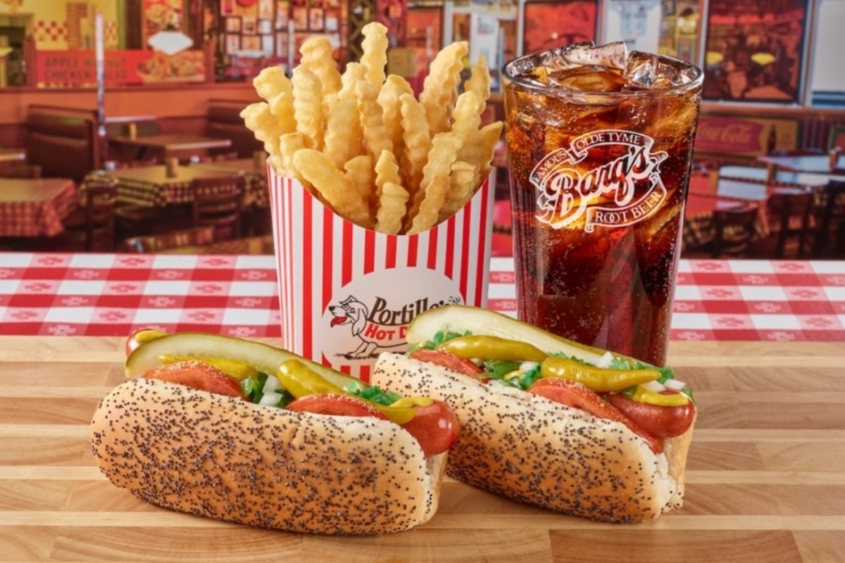 Portillo's hotdogs and fries