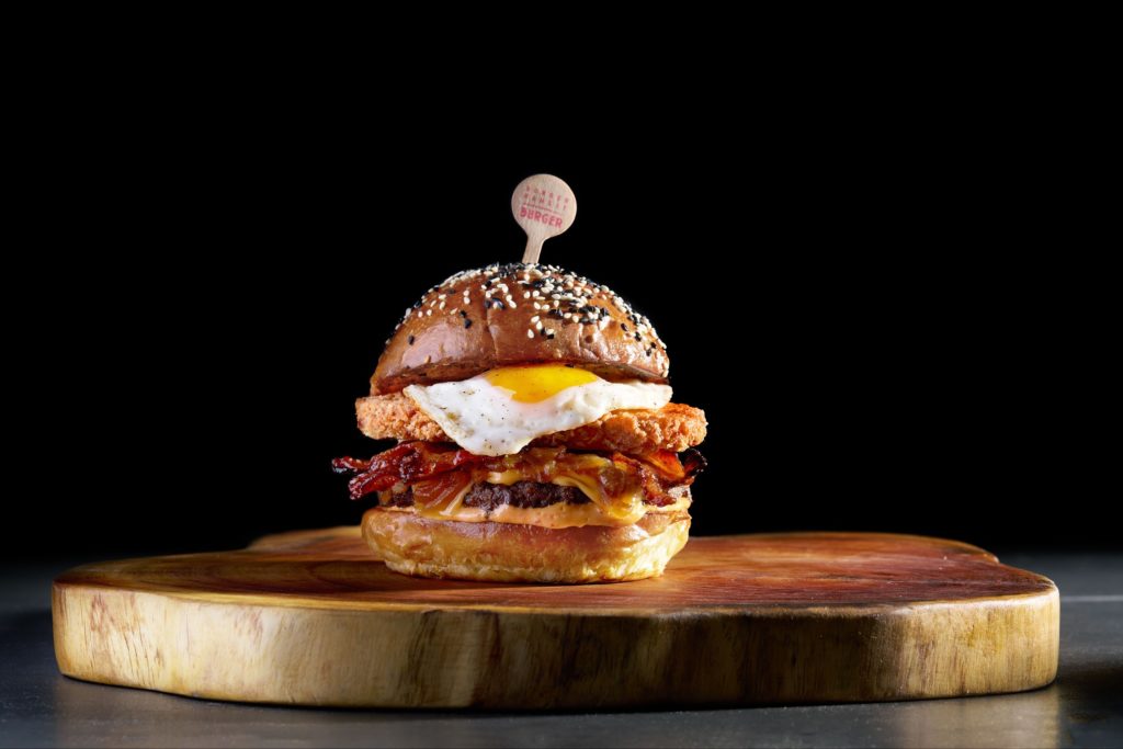 Burger featured on the May menu at the Burger Bar