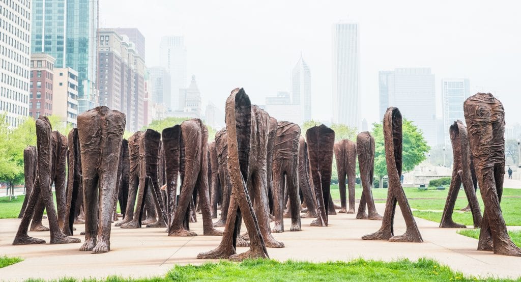 La escultura Ágora en el Grant Park de Chicago.