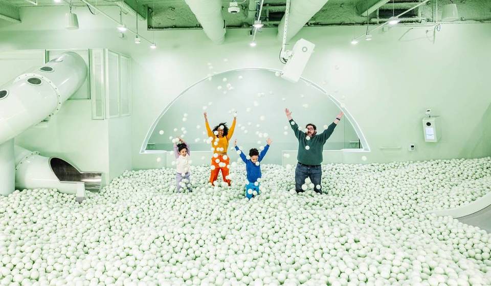 Slide Into A Giant Green Ball Pit Inspired By The River Dyeing At Chicago’s Color Factory