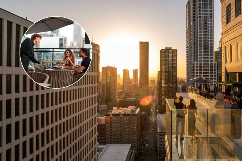 This glass balcony lets you take in sweeping views of downtown Chicago from 290 feet up, with nothing but glass between you and the streets below