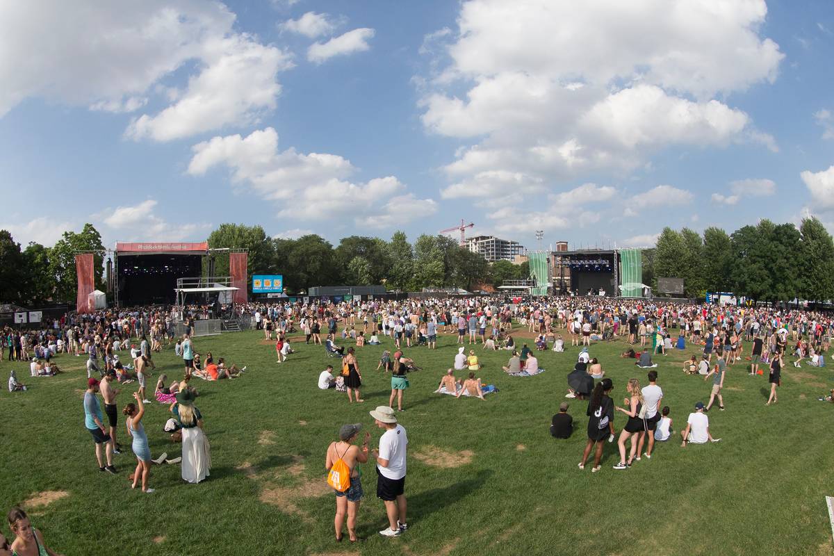 Crowd pictured at Pitchfork music festival in 2019