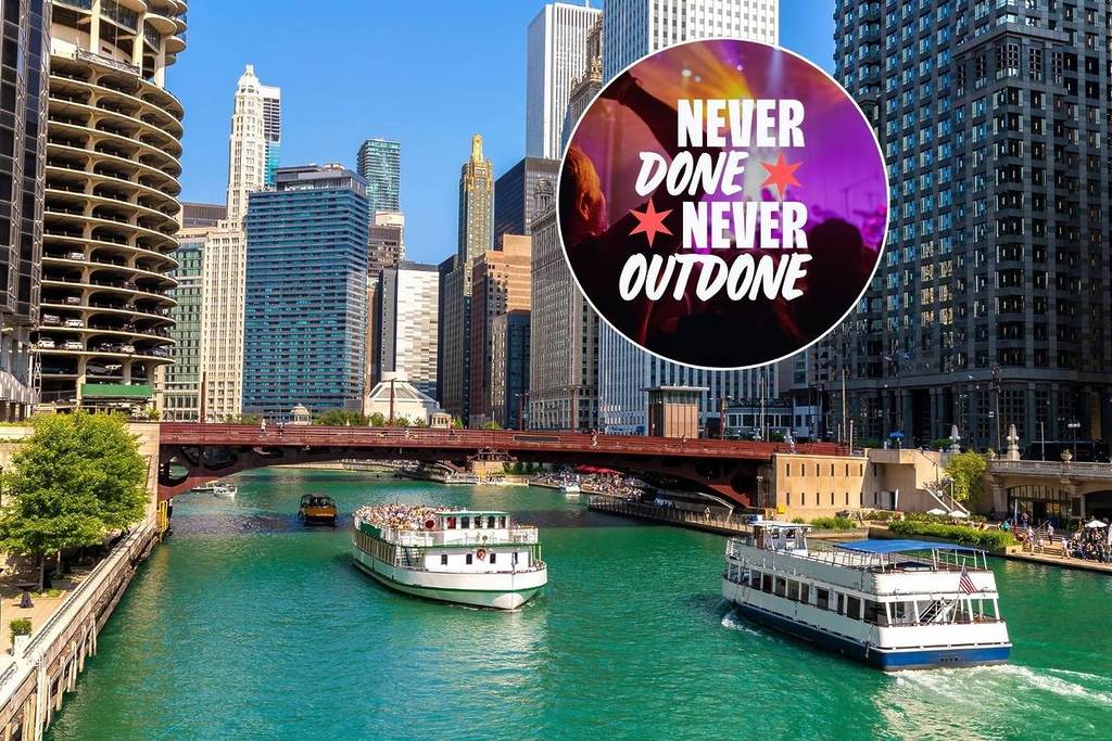Chicago River vista with
