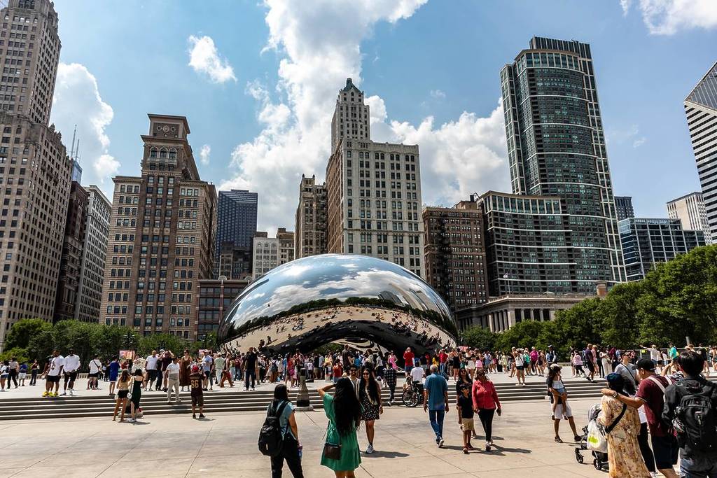 Turistas en Chicago
