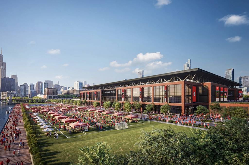 Rendering of proposed Chicago Fire stadium