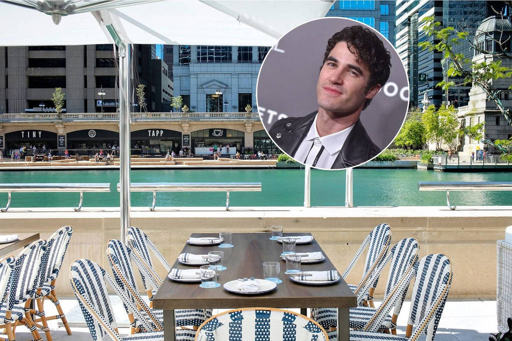 darren criss at pizza portofino