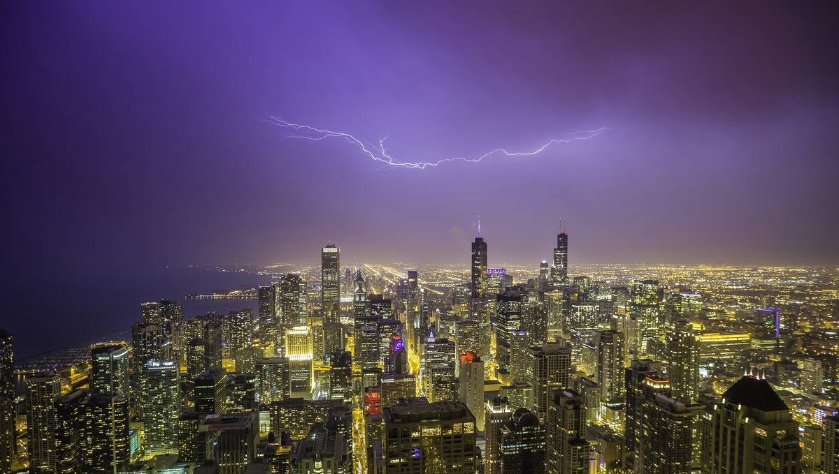 Lightning over Chicago
