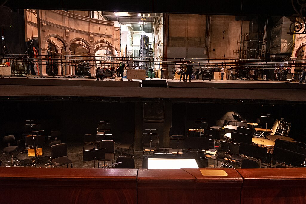 The pit for the orchestra at The Lyric Opera House in Chicago.