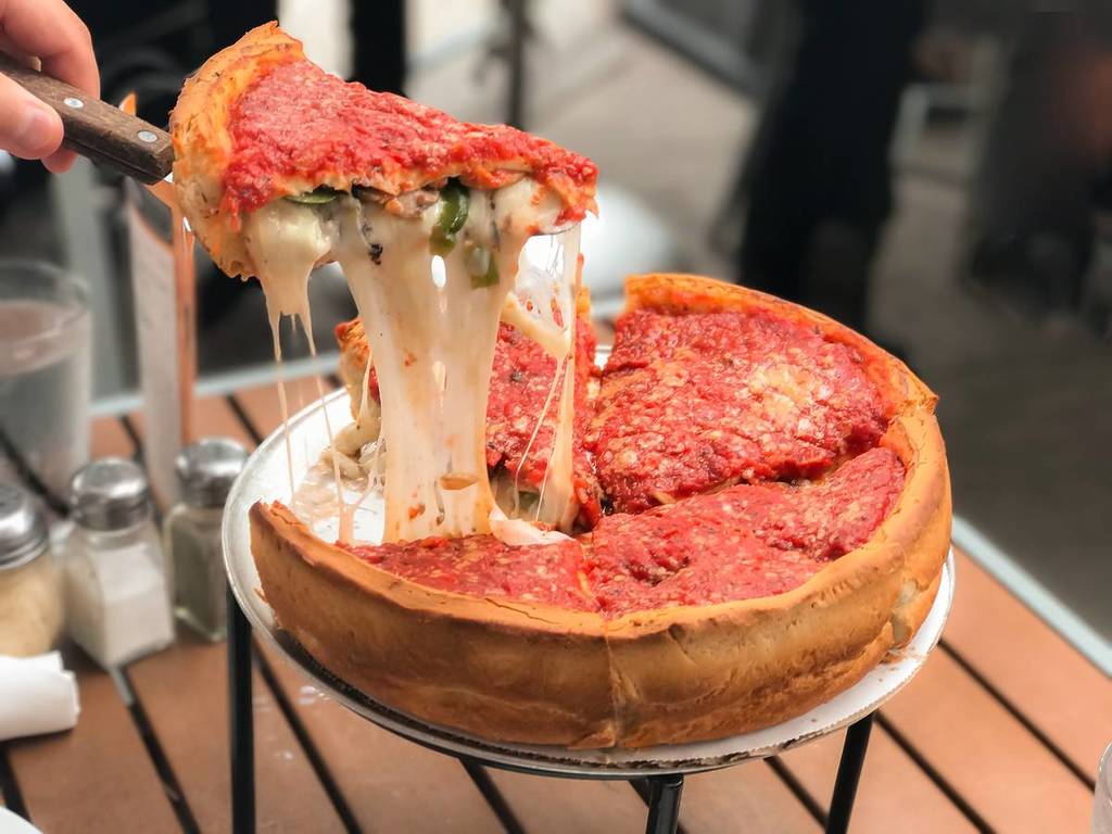 Chicago deep dish pizza