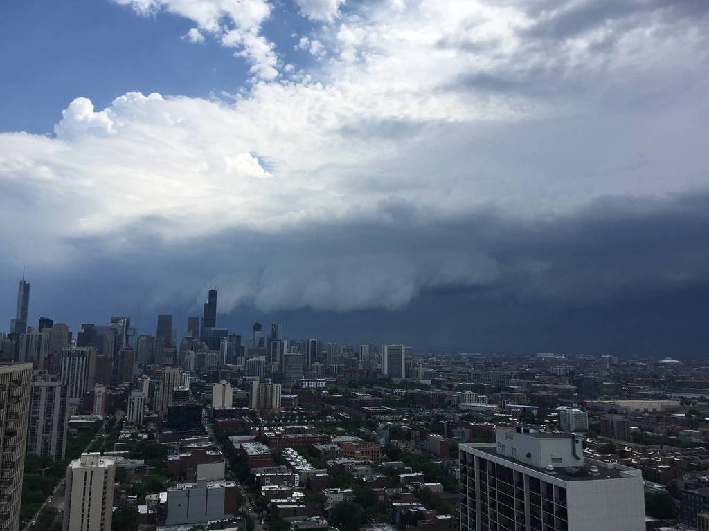 Storm clouds over Chicago