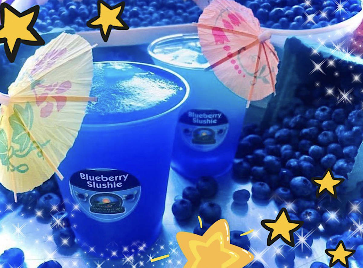 Blueberry slushies at Windy Acres Farm
