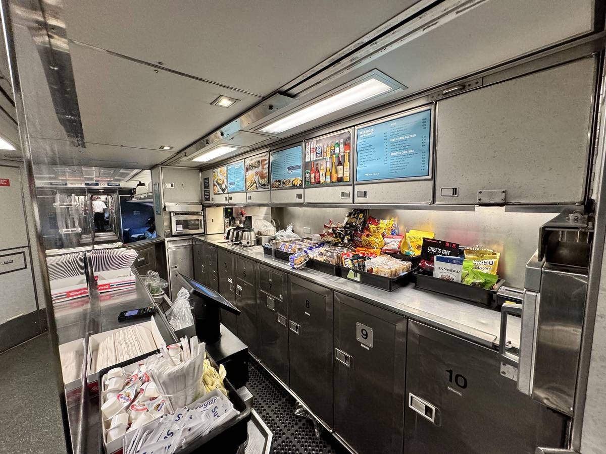 Similar café car concept on Amtrak train