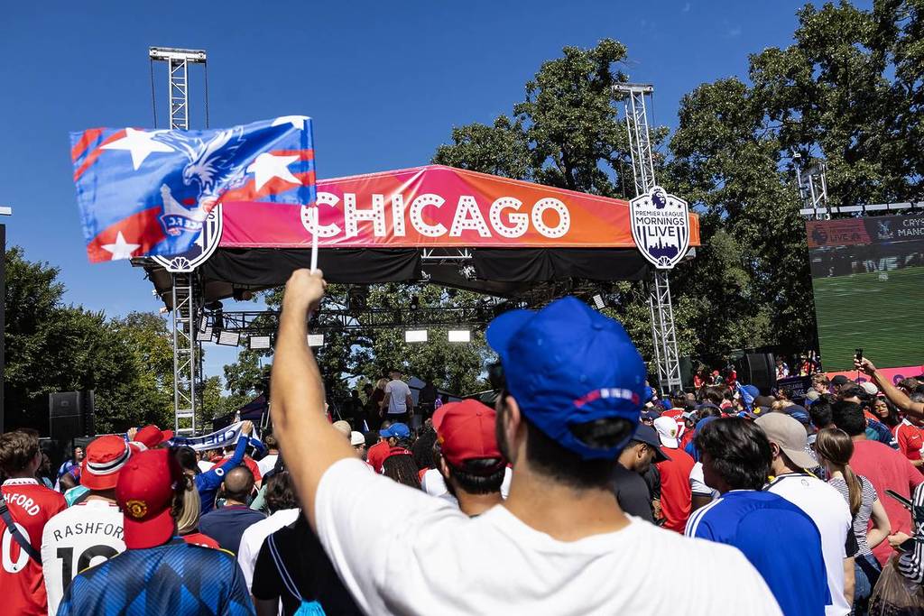 CHICAGO, ILLINOIS - 21 DE SEPTIEMBRE: Escenas del primer día de la Premier League Mornings Live Chicago el 21 de septiembre de 2024 en Chicago,