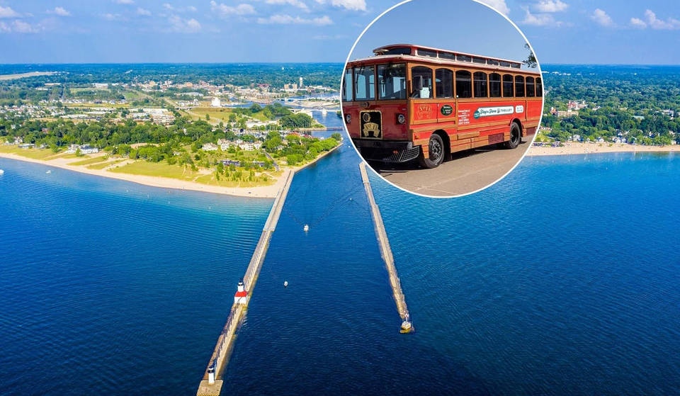 A 2 horas de Chicago, este encantador pueblo cuenta con un tranvía histórico que permite explorar tiendas, museos y la costa de forma gratuita