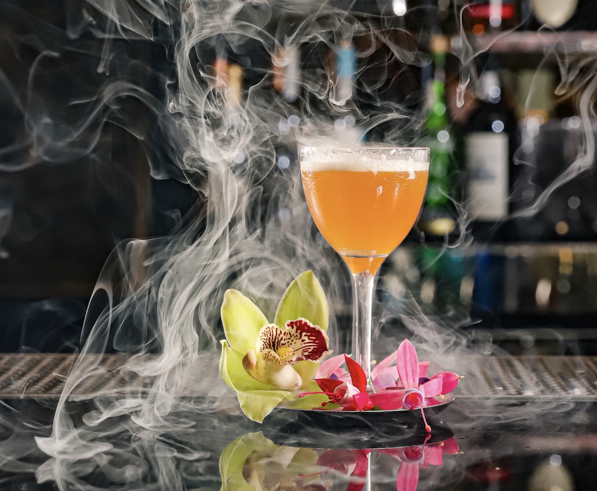 Cocktail from Travelle lounge at the Langham Hotel Chicago