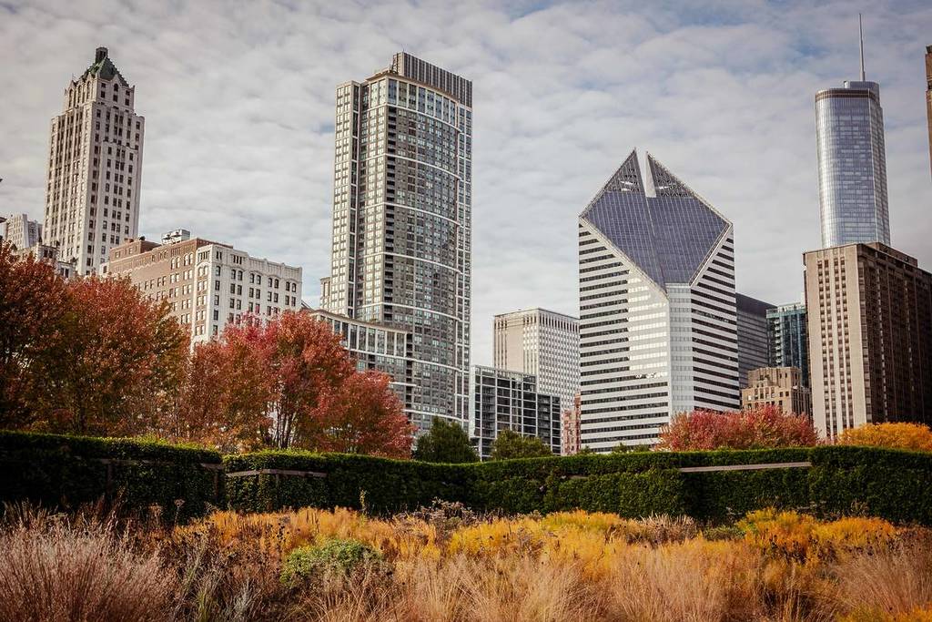 Autumn in downtown Chicago