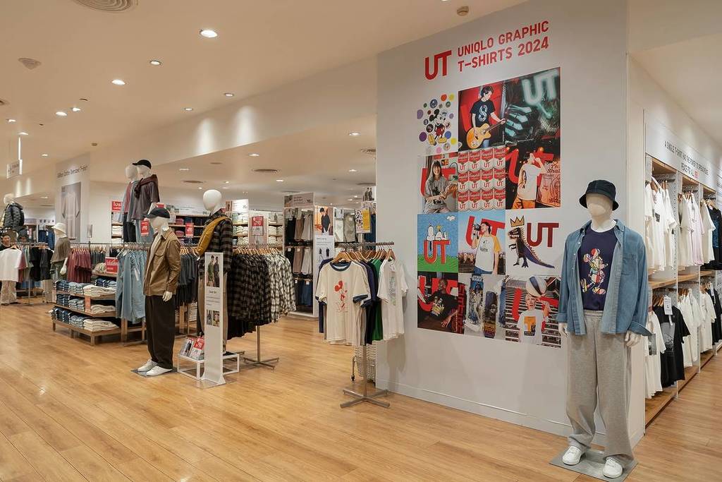 interior shot of Uniqlo store at Central Rama 9. Uniqlo is a Japanese casual wear designer and retailer.