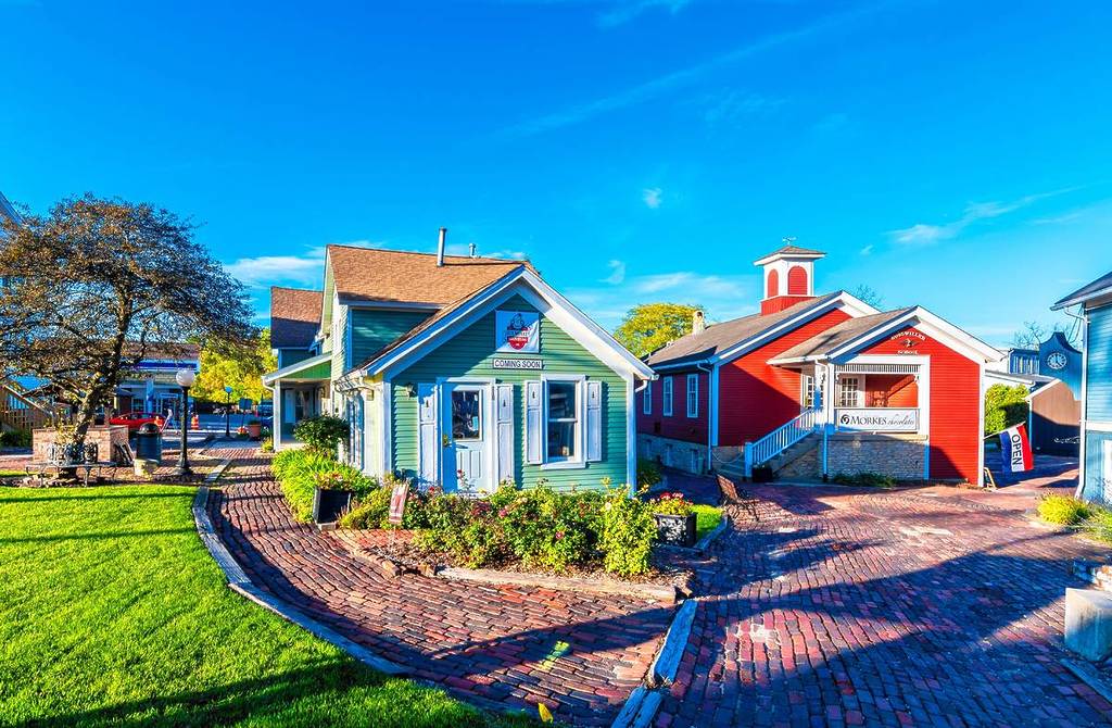 Historical Long Grove Town view in Illinois State