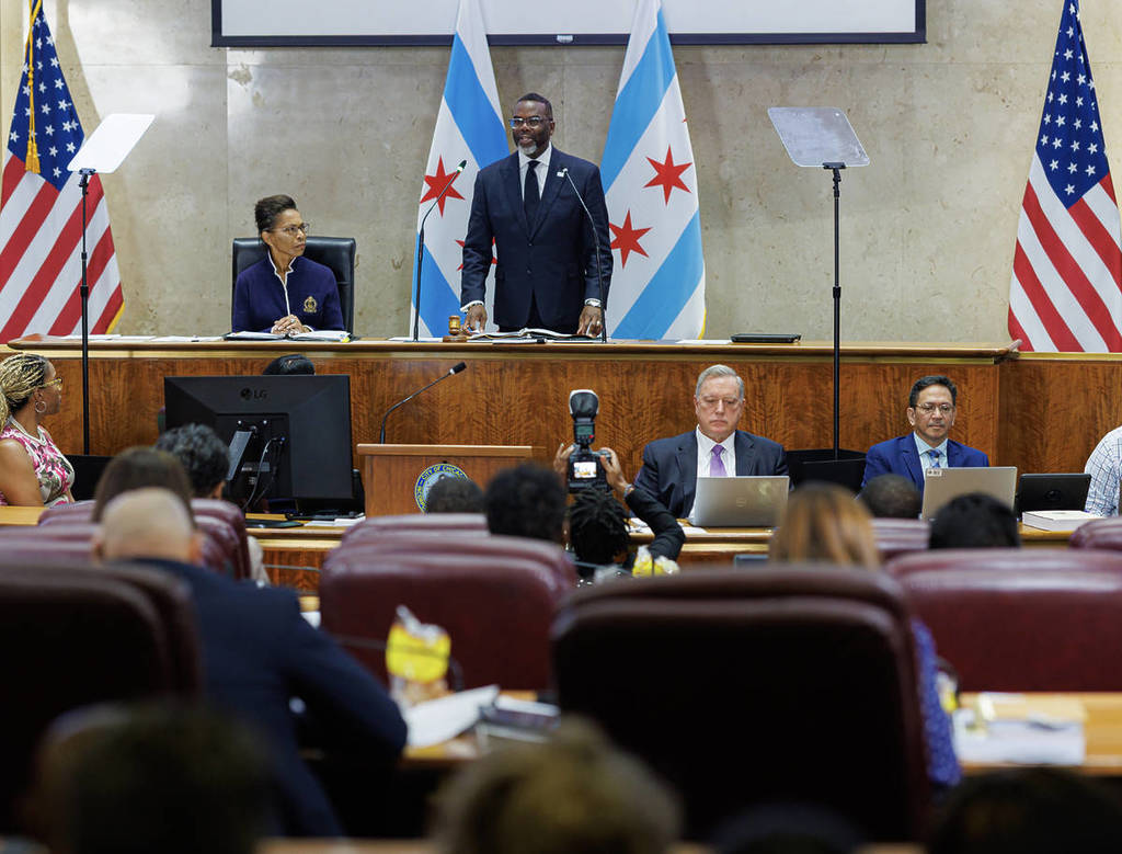 Mayor Brandon Johnson addresses Chicago City Council
