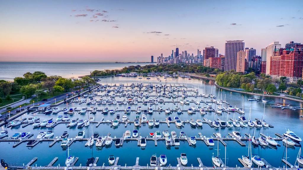 Barcos en Belmont Harbor